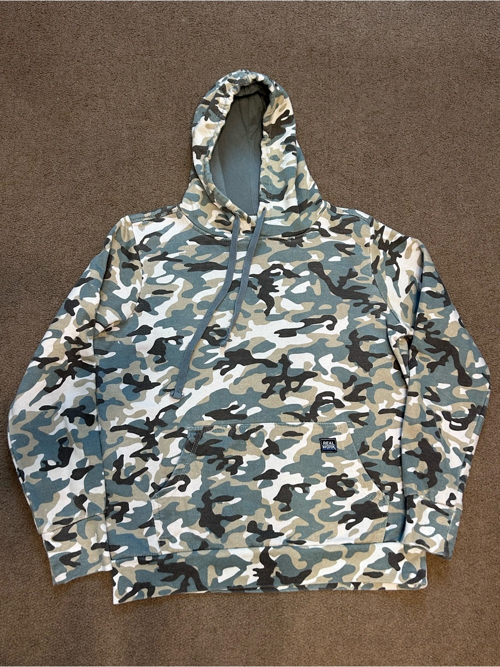 Women’s Camo Hoodie Sweatshirt Size Small Real Work Brand